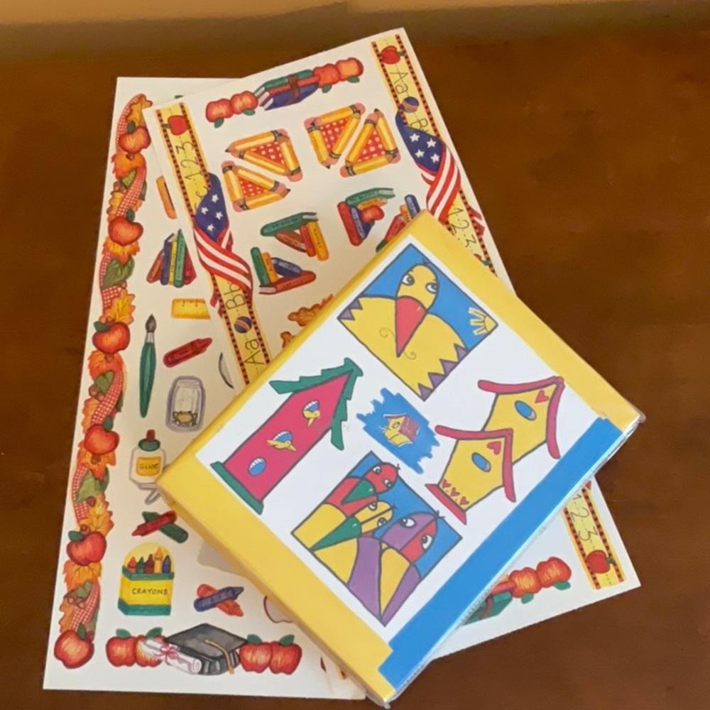 Mini photo album and school stickers